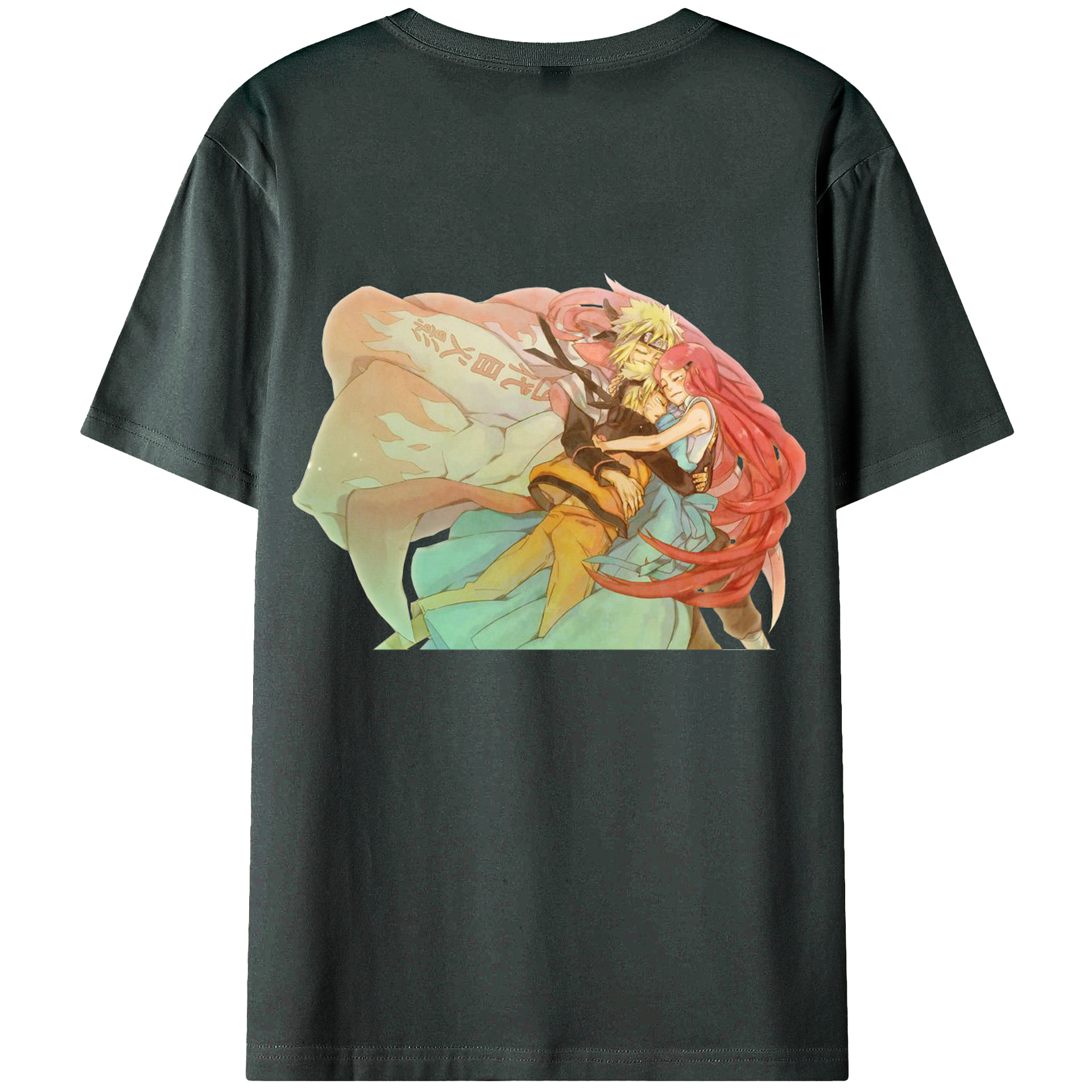 （画像用） NARUTO -ナルト- うずまき ナルト Uzumaki Naruto 綿100％ メンズ半袖Tシャツ（バックプリント） 通気性